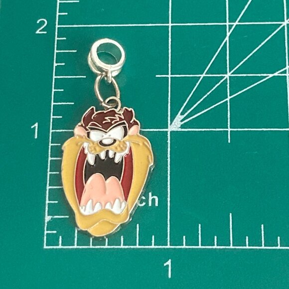 Taz Tas Tasmanian Devil Charm European Bead Bracelet Warner Bros Looney Tunes - Picture 8 of 9